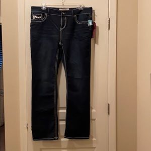 Slim boot cut hydraulic jeans